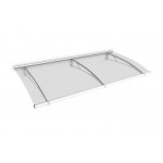 Curved 1900 Canopy White Powder Coated Clear